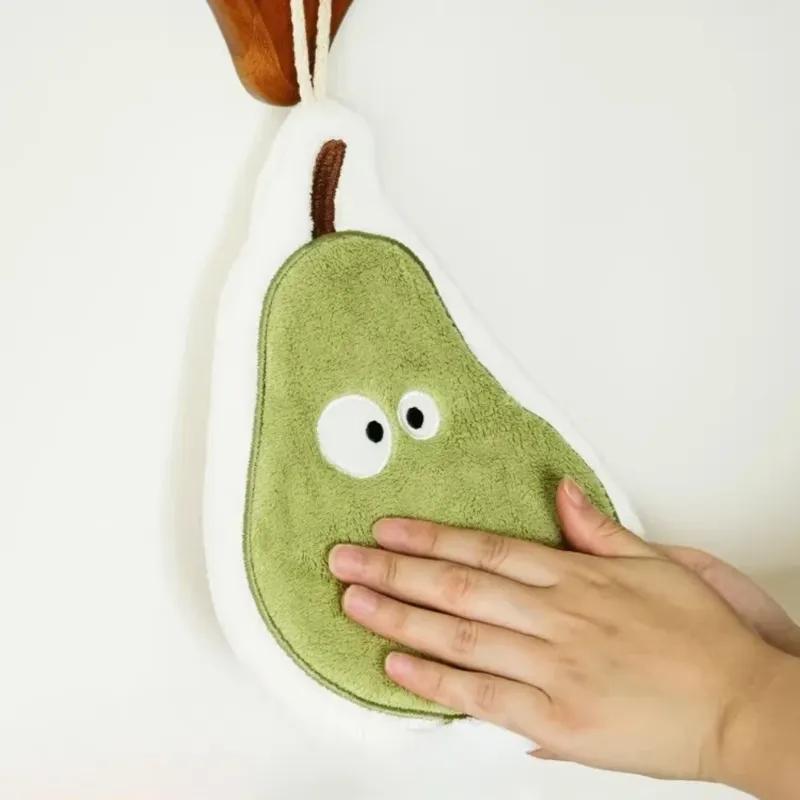 Duck Pear Hand Towel Hanging Style Cute Double-layer Thickened Soft Absorb Water Home Kitchen and Bathroom Children's Hand Towel