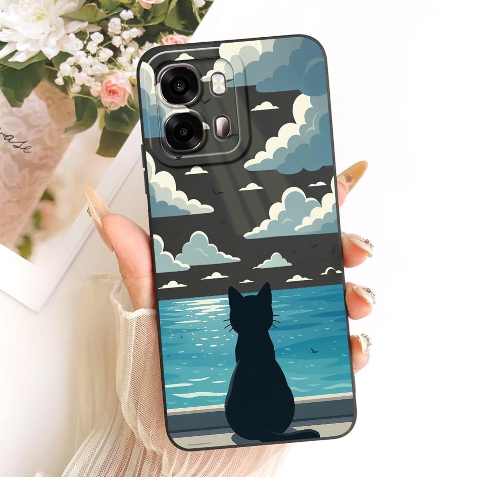 For Oppo A6s CPH2789 Cute Cat Flower Cartoon Phone Case For Oppo A6s 4G CPH2815 OppoA6s A 6S 5G Soft Silicone Covers Bumpers