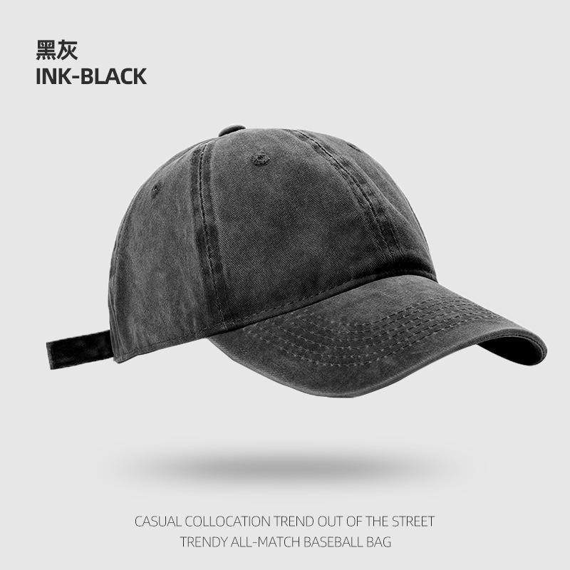 Big Head Circumference Washed Cap Cowboy Hat Children Retro Face Small Men Wide Brim Baseball Cap Tide