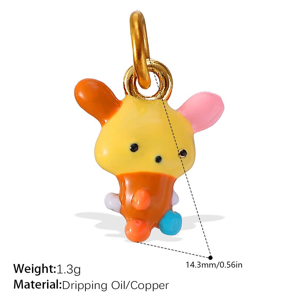 Мультяшный милый трехмерный слоненок щенок масляная капля кулон DIY кулон для браслета ожерелья декоративные аксессуары кулон для мобильного телефона