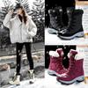 Women's Snow Boots Cotton Shoes Winter Outdoor Warm High Thick Sole Lace Up Comfort Plush Waterproof Anti Slip Casual Snow Boots