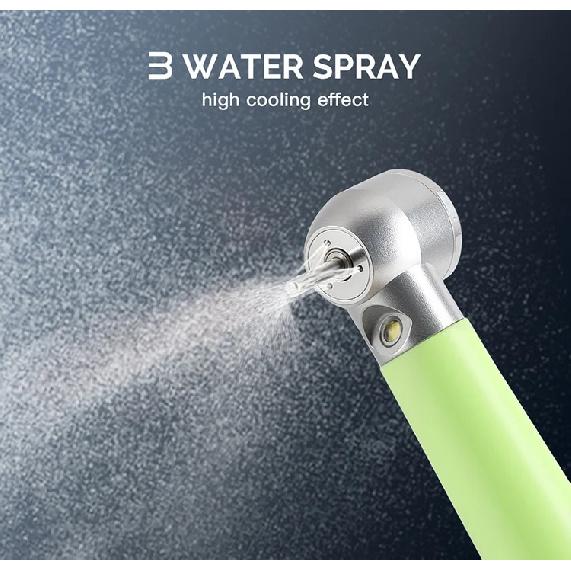 AZDENT Dental Plastic LED High Speed Handpiece Triple Water Spray LED Integrate Generator Color Dental Handpiece Dentist Tools