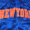 Шорты для баскетбола Knicks Retro с вышивкой и завязками, укороченные, тренировочные