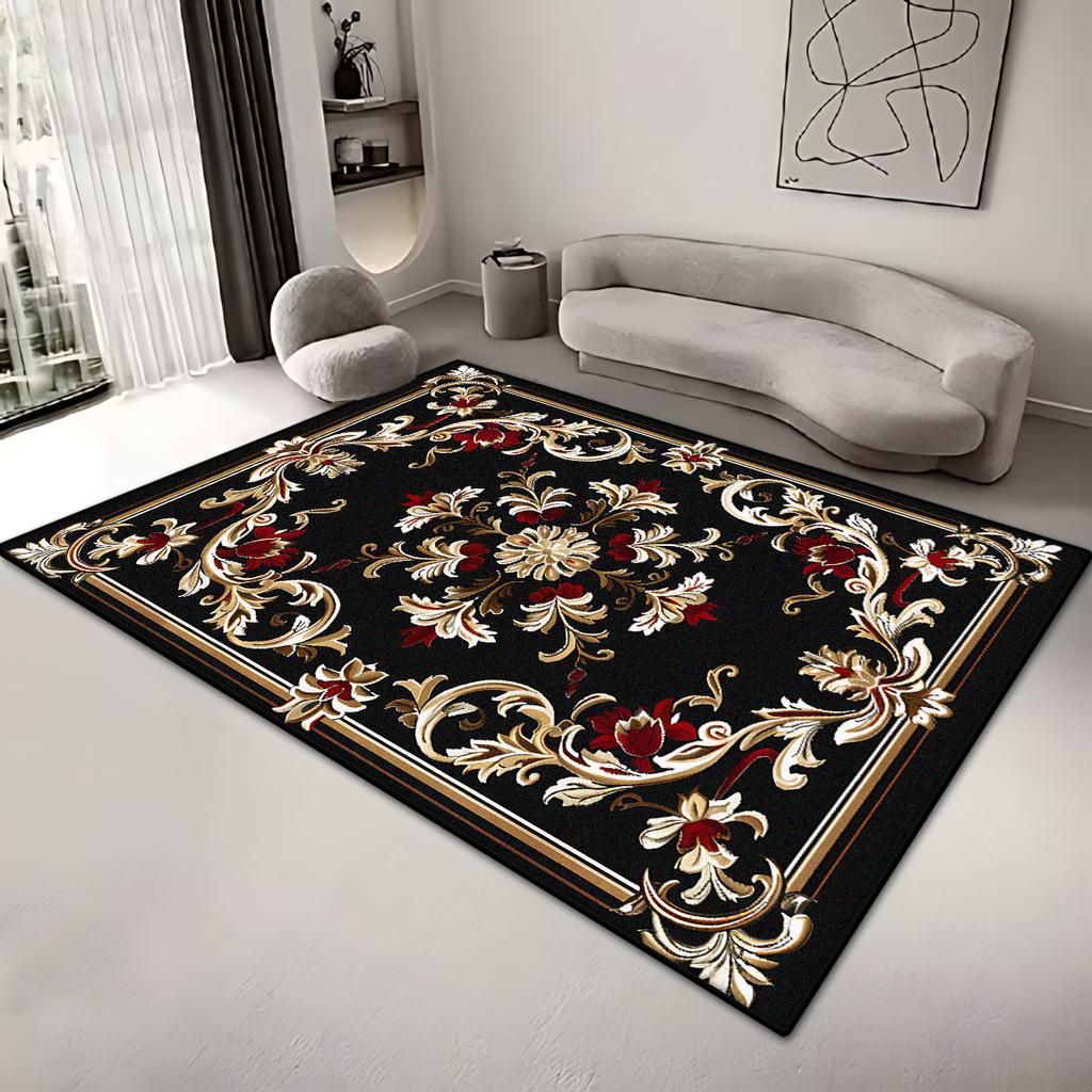 Ковер в европейском стиле для большой гостиной, украшение дома, ретро ковер с цветами, моющийся коврик для гостиной, кофейных столиков, нескользящий ковер для комнаты
