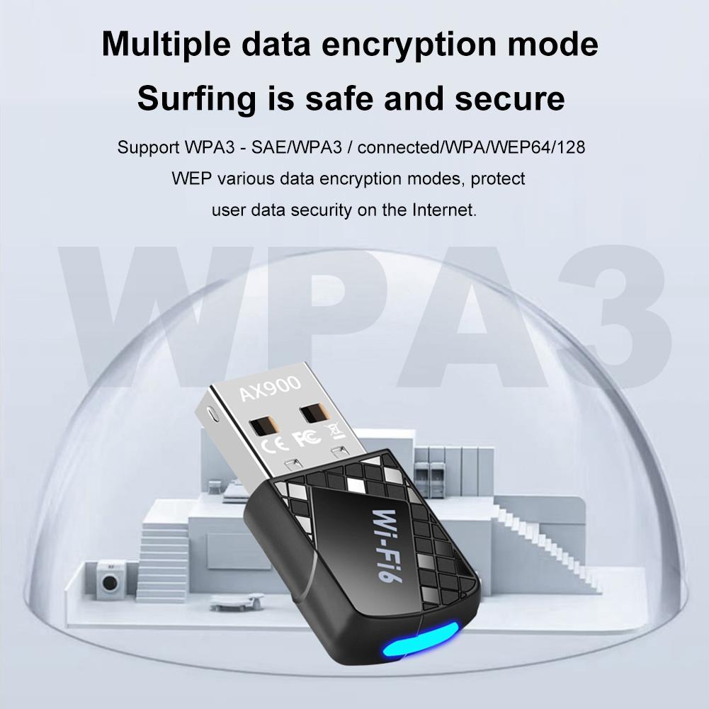 Мини USB WiFi Адаптер 900 Мбит/с Беспроводная Сетевая Карта 2.4 ГГц и 5 ГГц Двухдиапазонный WiFi Донгл USB Ethernet WiFi Адаптер для ПК Ноутбука