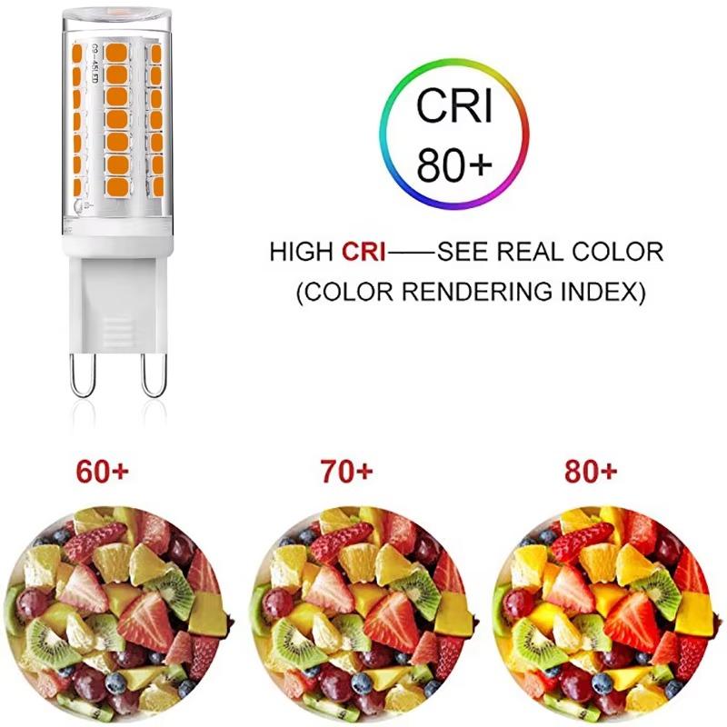 10 шт. Светодиодная лампа G9 с диммированием, без мерцания, 220 В, 45 светодиодов 2835SMD, 4 Вт, керамический держатель, освещение для люстр