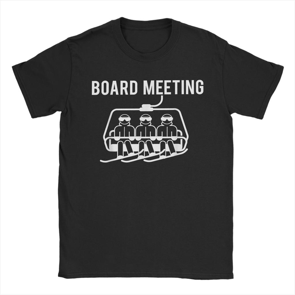 Snowboard Board Meeting Unisexs T Shirts Crazy Tees Short Sleeve Round Collar TShirt Pure Cotton Summer Clothing