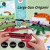 10/36 Sheets 3D Origami DIY Paper Airplane Handgun Children Educational STEM Toys Craft Kit Enhance Baby Spatial Thinking Gifts