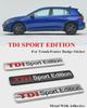 3D металлическая наклейка на автомобиль, логотип на задний багажник, значок TDI Sport Edition, эмблема для GTI Polo Golf 5 6 7 Passat Tiguan, автомобильные аксессуары