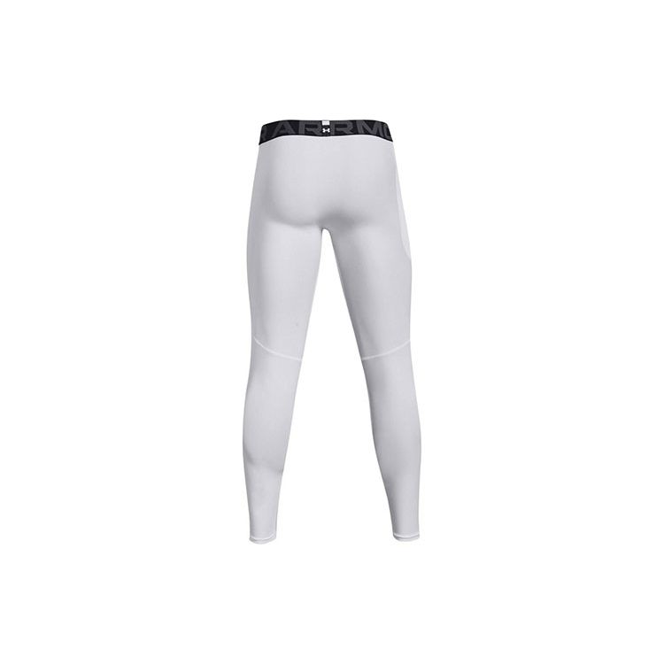 Under Armour HeatGear компрессионные однотонные облегающие тренировочные брюки мужские белые 1361586-100