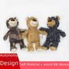European & American Style Plush Bear Chew Toy - Multicolor, Sizes Available
