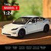 1:24 Tesla Model 3 Alloy Toy Car with Sound, Light, and Openable Doors