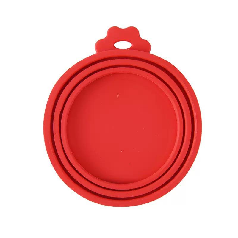 Pet Food Silicone Lid 3-in-1: Freshness-Preserving, Dustproof Sealing Lid for Cat & Dog Cans