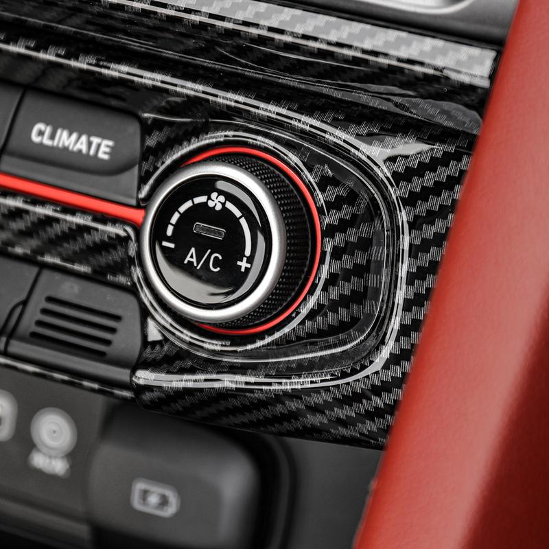 Car Center Console Air‑Conditioning Knob Trim Air Vent Strip For Hyundai Veloster LHD Car Interior Decoration Accessories