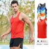 Мужской летний быстросохнущий спортивный жилет для бега, легкой легкой сетчатой майки со спиной-борцовкой