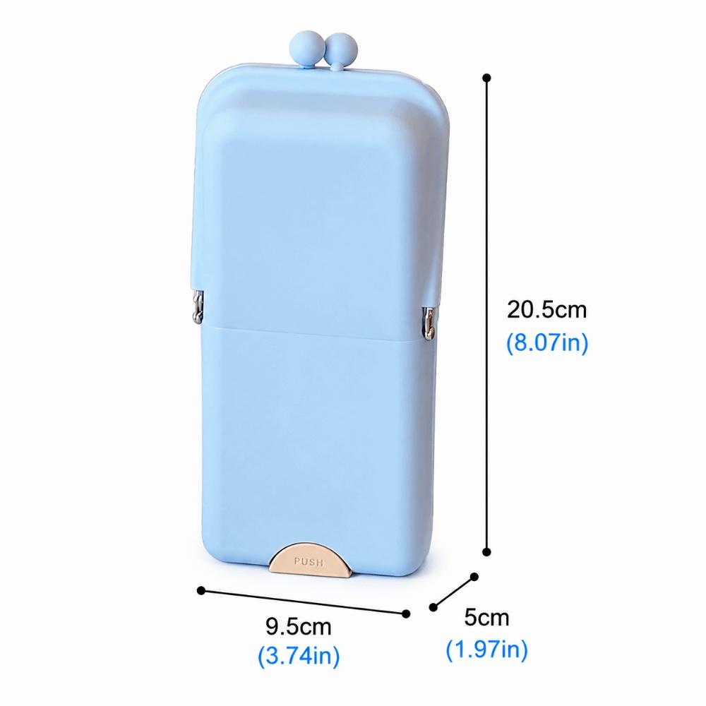 Standing Stationery Box Silicone Pen Organizer Durable Pencil Case Gift