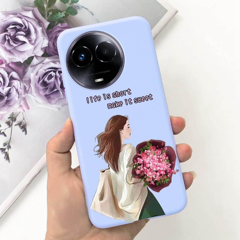 Ударопрочный Чехол Для Realme 11 5G / Realme 11X Чехол На Телефон Модный Девушки Мягкий Силикон Funda Для Realme11 11 X 2023 RMX3785 Coque