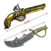 Детский Хэллоуинский Костюм Пирата: Игрушки-симуляторы: Меч, Пистолет и Крюк