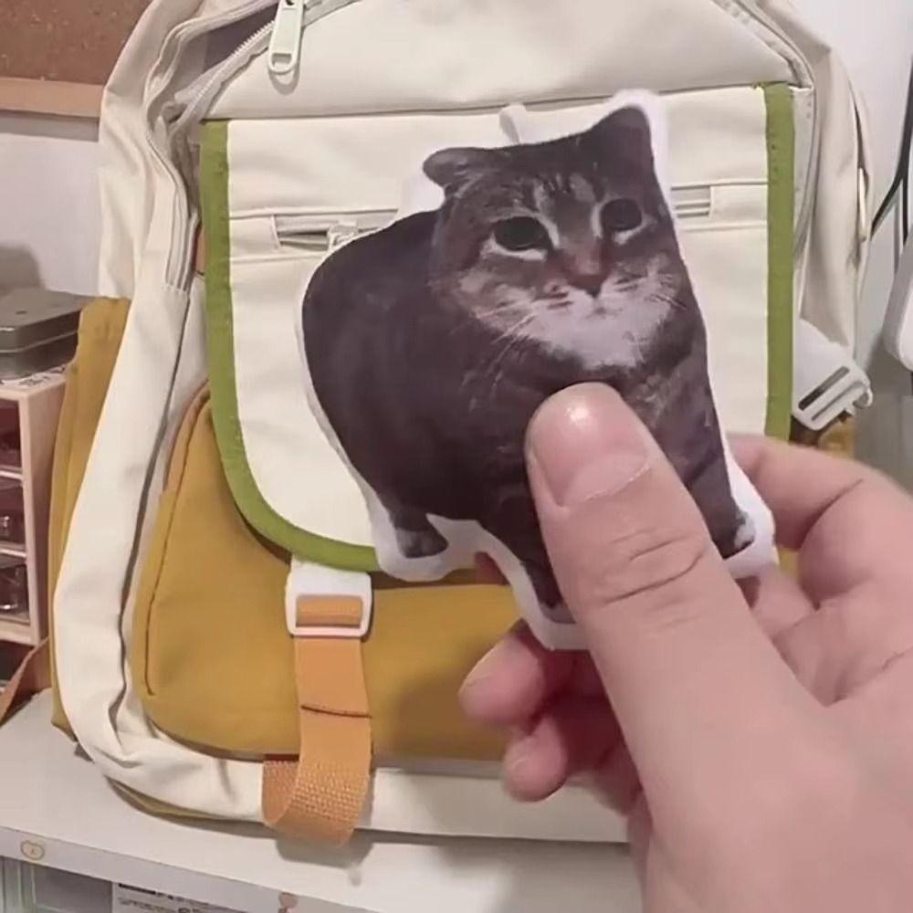 With Sound Funny Meme Keyring Bag Pendant Oiiai Sounder Keyring Cat Voice Keychain  Friend Gift