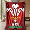 Wales Rugby Flannel Fleece Blanket Cozy Warm Throw Blanket For Couch Bed Travel All Season Use
