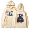 Arcane Jinx Boom Hoodies Горячая игра Сериал Печать Унисекс Уличная одежда Ropa Hombre Sudaderas Мужская/Женская одежда Мягкие толстовки и свитшоты Унисекс