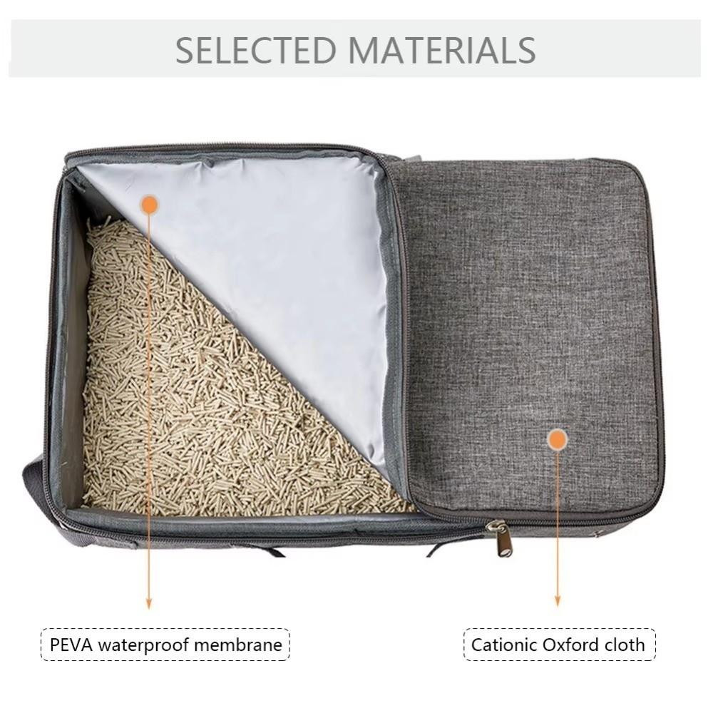 Складной лоток для кошачьего туалета из ткани Оксфорд, водонепроницаемый, мобильный кошачий туалет, портативный туалет для домашних животных, для прогулок