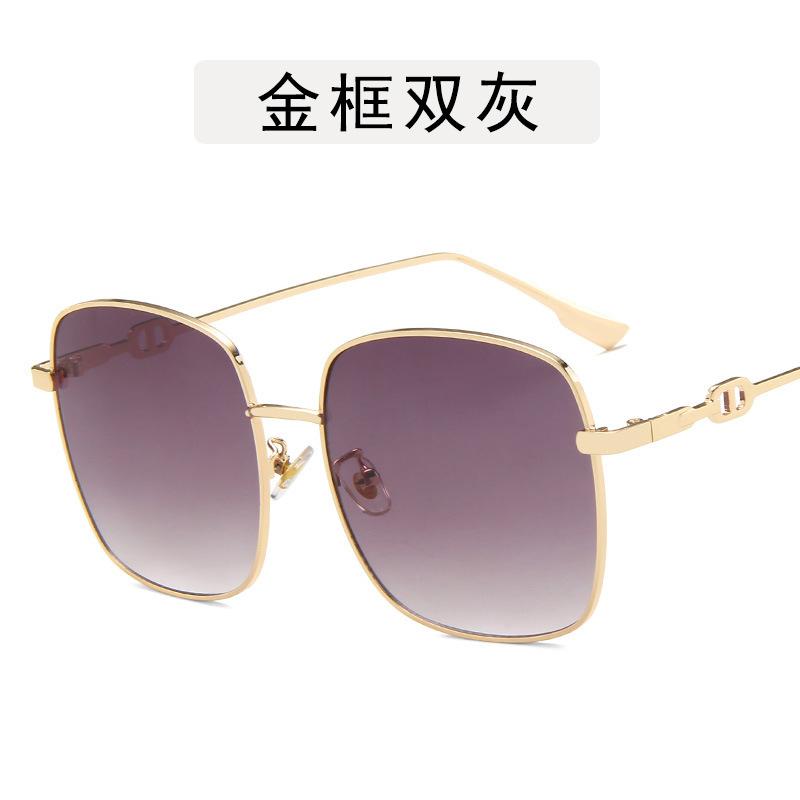 Модные женские солнцезащитные очки с градиентными линзами, квадратной формы, с металлической оправой, защита от УФ-лучей, женские солнцезащитные очки