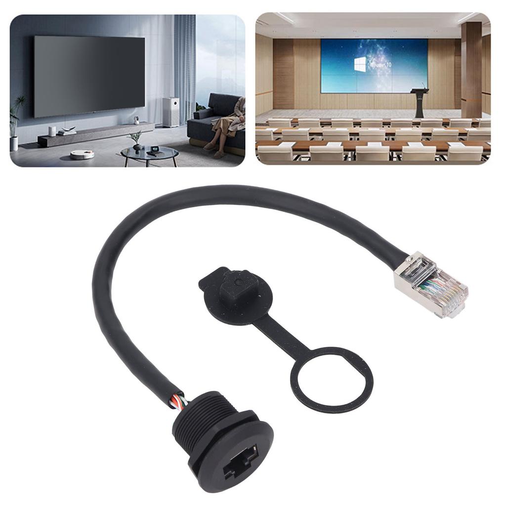 8 Pin Female Connector Cable E13 Thread To RJ45 8 Pin Male Straight Head Unshielded PVC Connector Ca