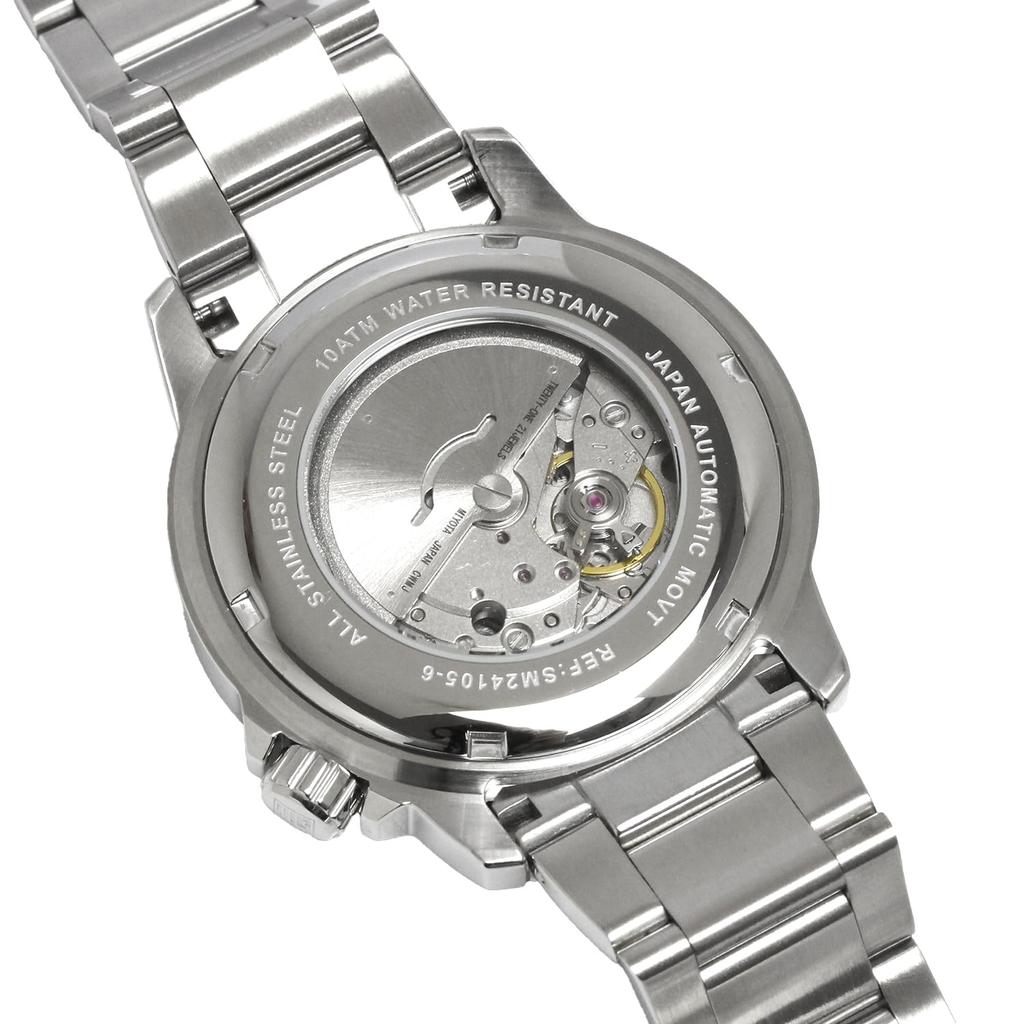 Salvatore Marra Часы Salvatore Marra Automatic с функцией ручного завода, ремешок из нержавеющей стали, задняя крышка, скелетонированный японский механизм, водонепроницаемость 10 АТМ