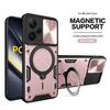 Магнитный чехол со шторкой для камеры для Poco F6 X6 X5 Pro 5G X4 GT X3 NFC Чехол-подставка с кольцом для Magsafe для Poco F5 M6 M4 Pro M5S