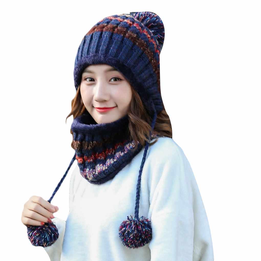 Зимняя женская шапка-комбинезон для взрослых на открытом воздухе для велоспорта, бега, теплые шапочки для мяча, шарф