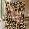 Leopard Print Fashion Pattern Theme blanket Lightweight Warm Flannel Blanket Decorative Throw Blanket for Home Decoration