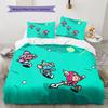 Pluckys quire Pattern Bedding Quilt Set Quilt Cover Pillowcase Home Decoration Birthday Gift (1 * duvet cover + 2 * pillowcase, without core)