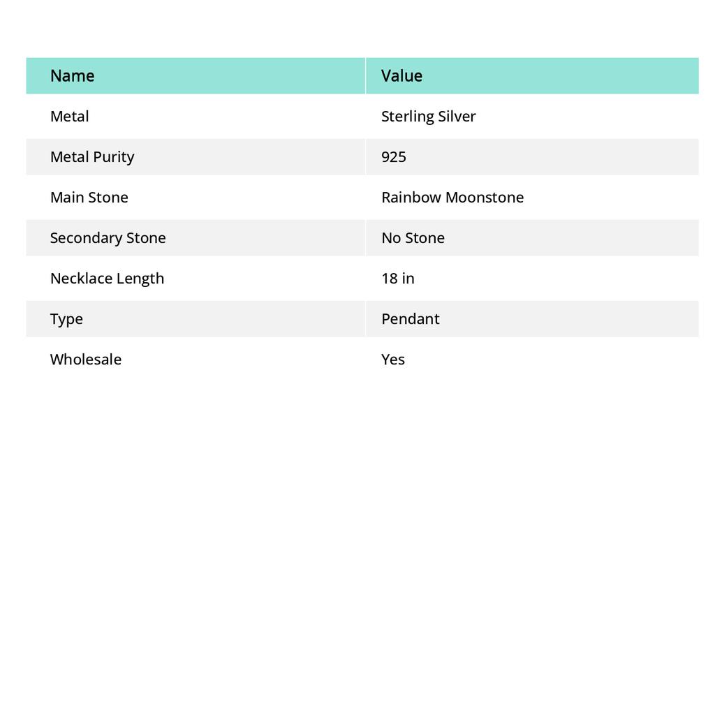 Подвеска из натурального радужного лунного камня 925 пробы из серебра 2,25 дюйма i0H36