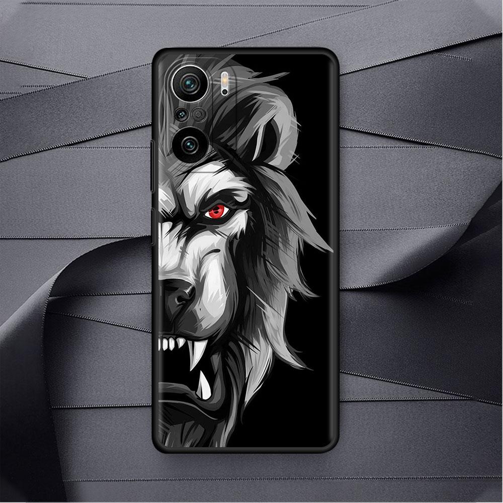 Чехол для Xiaomi Redmi Note 11 9S 10 9 8 7 9A 9C 9i K40 8T 10C 9T K50 силиконовый чехол для телефона Лев Волк
