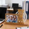 Wooden Eternal Calendar Photo Frame Rotating Calendar Ornament  Home Decoration