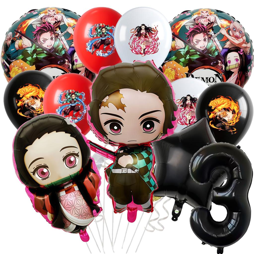 Anime Demon Birthday Party Decoration Disposable Tableware Plate Tablecloth Cup Napkin Baby Shower kids Party Favors Supplies