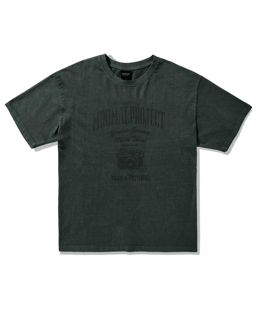 MINIMALPROJECT Capture Moment Pigment Short Sleeve T-Shirt Mst167 [Bluegreen]