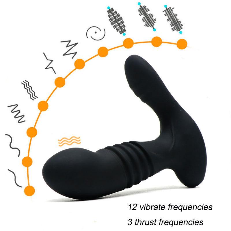 Prostate Massager for Men, Remote Control Anal Stimulator with 12 Vibration Modes, Waterproof & Rechargeable