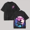 Demon Slayer Anime Lover Washed T-shirt Year round clothing high quality personality Clothes Plus Size Unisex New Model Couples tee