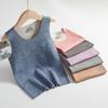 Kids' Seamless Silk Vest Set: Autumn/Winter Brushed Base Layer for Boys and Girls