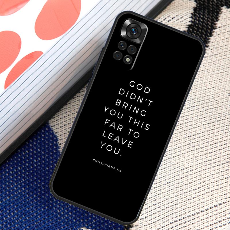Чехол с библейским стихом Филиппийцам Иисус Христос для Xiaomi Redmi Note 12 11 10 9 8 Pro Note 8T 9S 10S 11S Redmi 10 10C 12C 9C