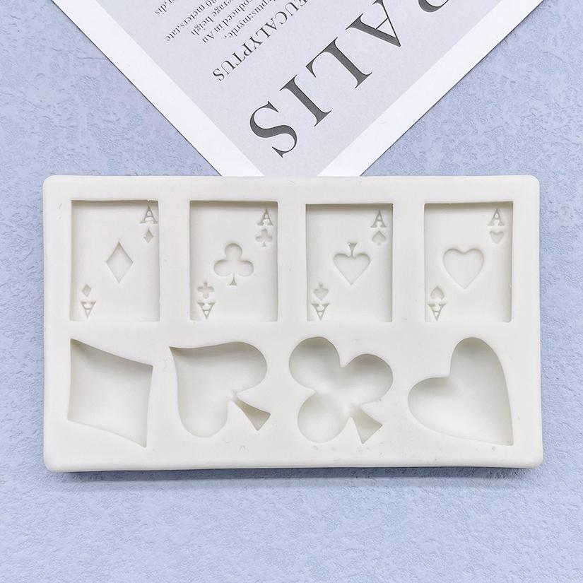 Силиконовая форма для покера, форма для выпечки кексов Sugarcraft, инструменты для украшения торта из помадки