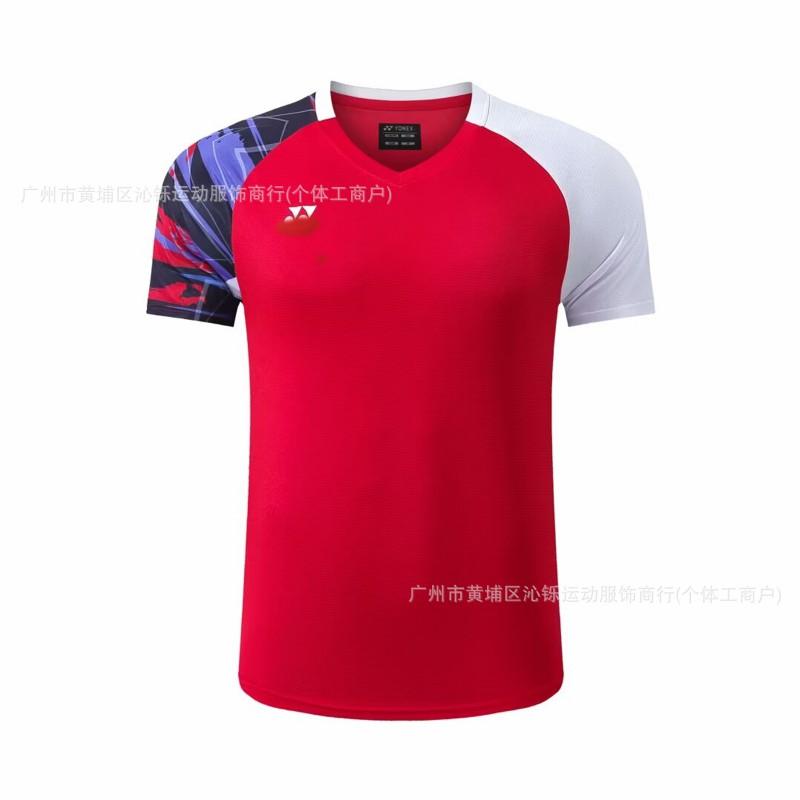 Unisex Badminton Sport Shirt Set Quick-Dry Breathable Short Sleeve Top Training