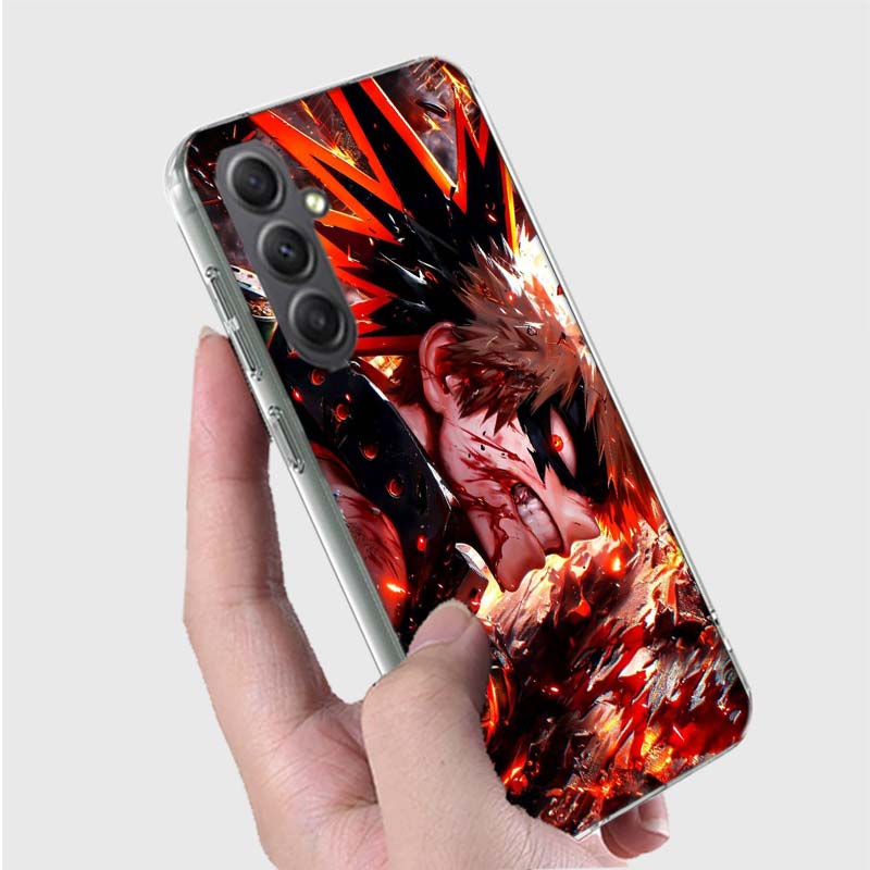 Чехол для телефона My Hero Bakugou Katsuki для Samsung A16 A26 A36 A56 A17 A37 A57 A07 A06 A02S A03 A04S A05S Galaxy Note 20 10 A50S A71