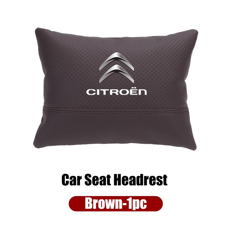Car Seat Hanging Headrest Leather Neck Pillow Head Protector Accessories For Citroen C4 C3 C5 C1 C2 VTS Berlingo Celysee Xsara