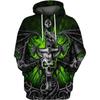 Spring Autumn Men's Hoodie Skull Graphics 3D Print Tops Fashion Unisex Sweatshirt Hip Hop Oversized Casual Clothing