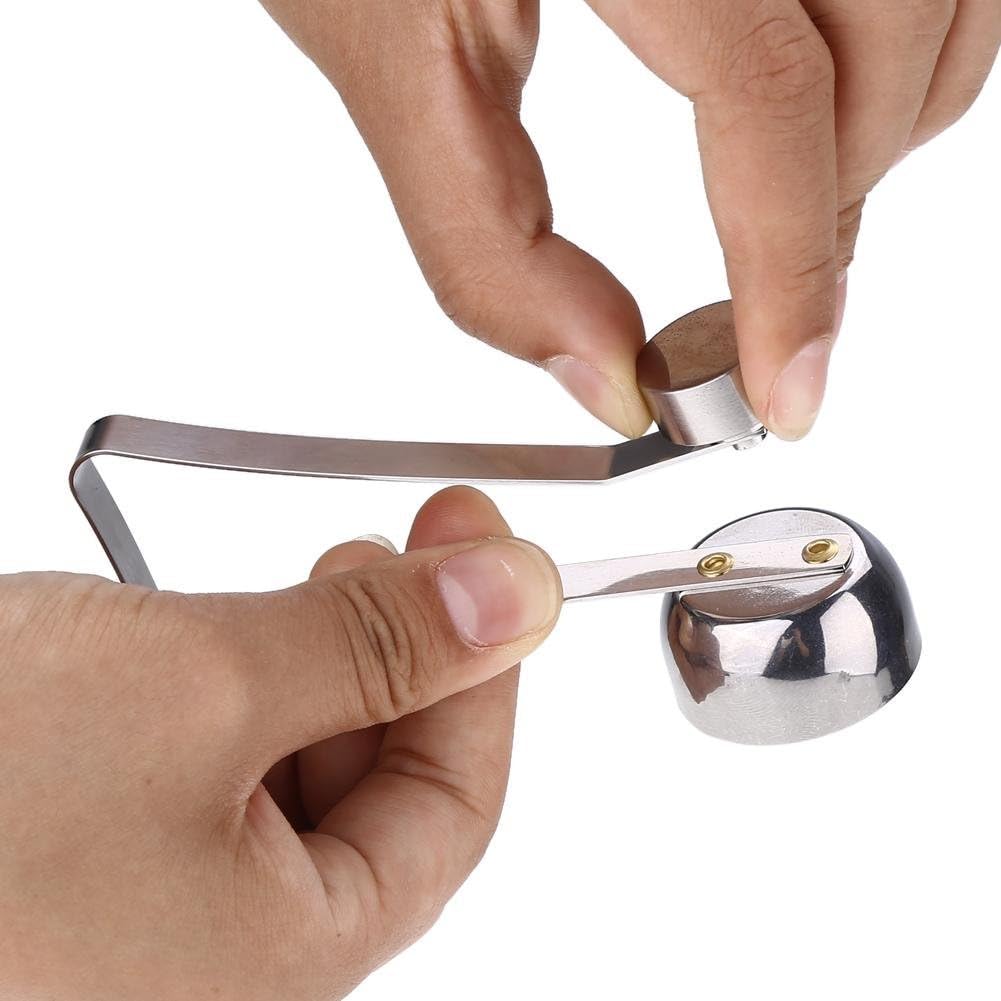 Fdit Резак-топпер для яиц с открывалкой-резаком для скорлупы из нержавеющей стали, чистое открывание, крекер, кухонный инструмент для снятия скорлупы с сырых, мягких или твердых вареных яиц