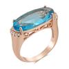 Синий большой циркон роскошные женские кольца золотые индивидуальные украшения овальные геометрические кольца аксессуары