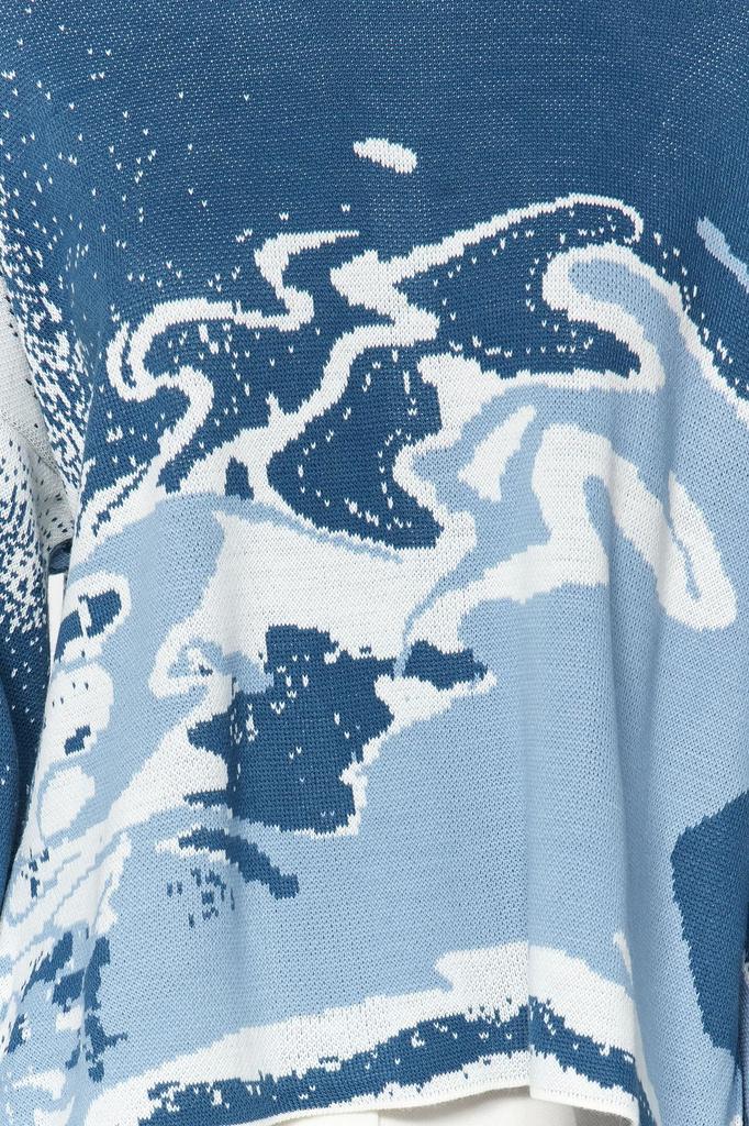 Women's Fashionable Stylish Sweater Yellow Patterned Crew Neck Knitwear Sweater